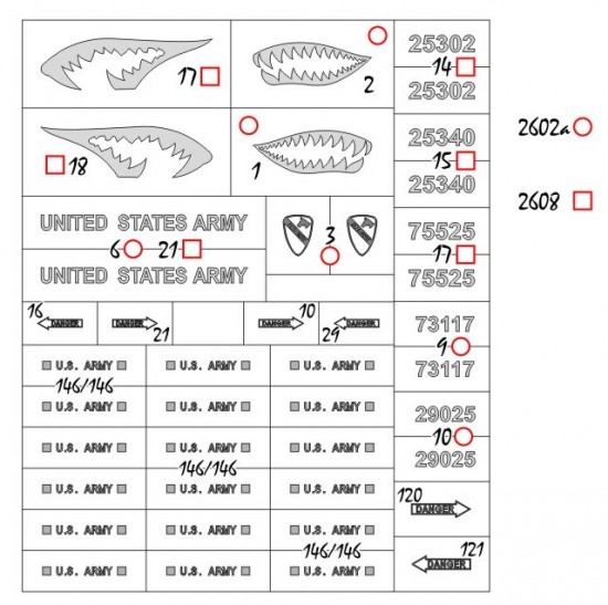 1/35 Ah-64D Apache National Insignias Masking for Takom kits