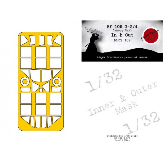 1/32 Bf 109G-2/4 In and Out Masking for Revell kits