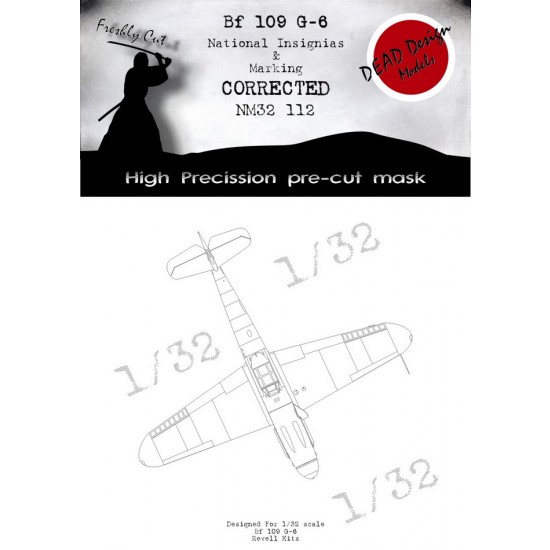 1/32 Bf 109G-6 National Insignias Masking for Revell kits