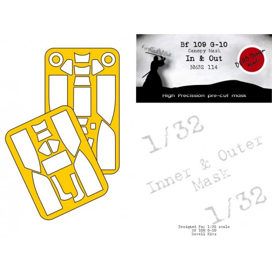 1/32 Bf 109G-10 In and Out Masking for Revell kits
