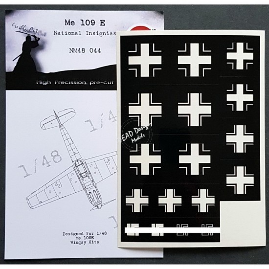 1/48 Messerschmitt Bf 109 E National Insignias Masking for Wingsy Kits kits