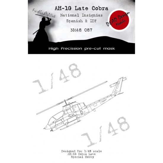 1/48 Bell AH-1G Cobra National Insignias Masking for Special Hobby kits