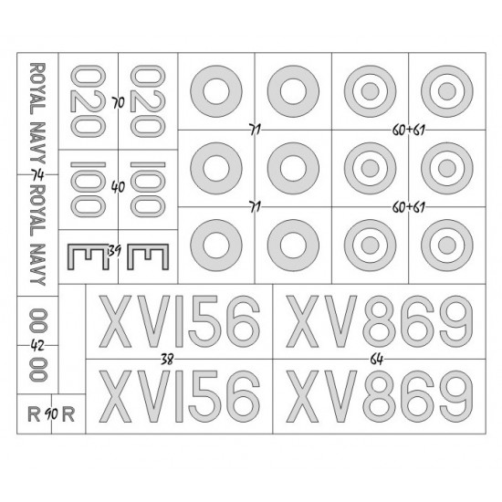 1/48 H.S. Buccaneer (1985 Rel.) National Insignias Masking for Airfix kits