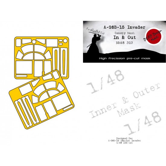 1/48 A-26B-15 Invader In n Out Masking for ICM kits