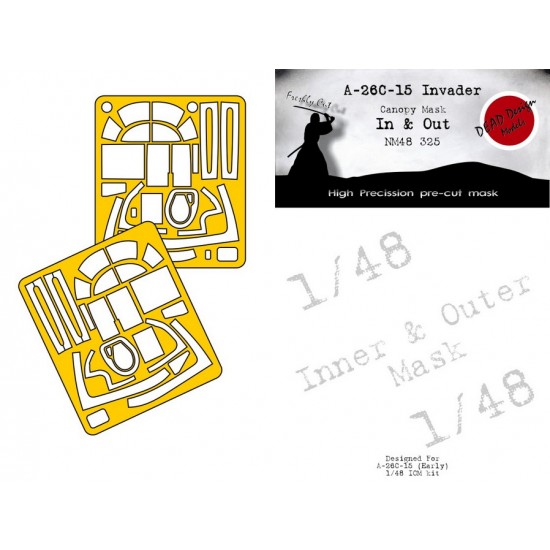 1/48 A-26C-15 Invader In n Out Masking for ICM kits