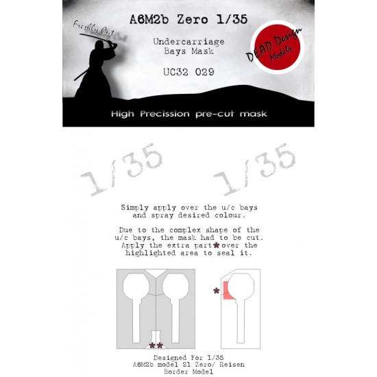 1/32 A6M2b Reisen Undercarriage Bays Mask for Border kits