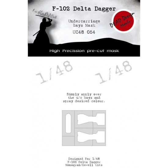 1/48 F-102 Delta Dagger Undercarriage Bays Masking for Revell kits