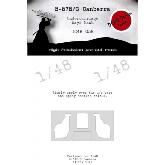 1/48 B-57 Canberra Undercarriage Bays Masking for Airfix kits