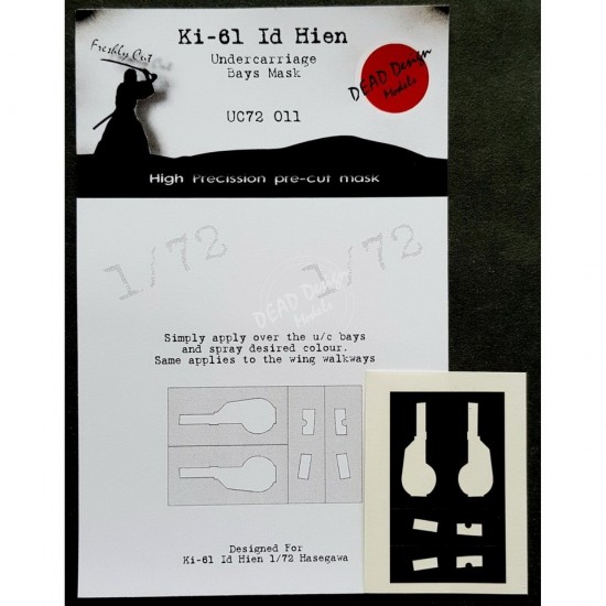 1/72 Kawasaki Ki-61 Id Hien Undercarriage Bays Masking for Hasegawa kits