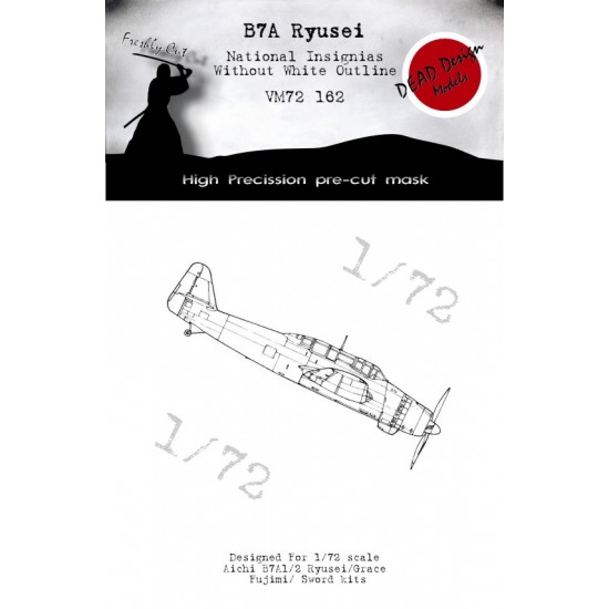 1/72 Aichi B7A Grace National Insignias Masking for Fujimi kits