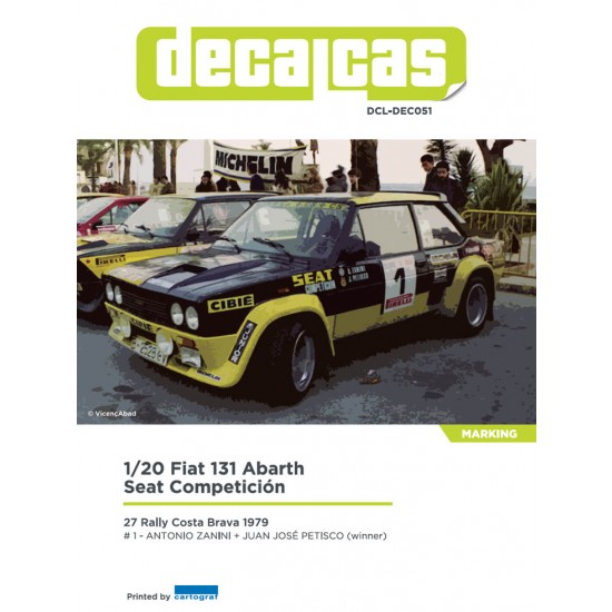 1/20 Fiat 131 Abarth Rally Team Seat Competicion - 1979 Decal for ...