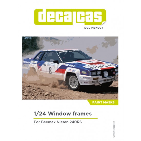 1/24 Nissan 240RS Window Frame Masks for Beemax/Aoshima Decalcas MSK004