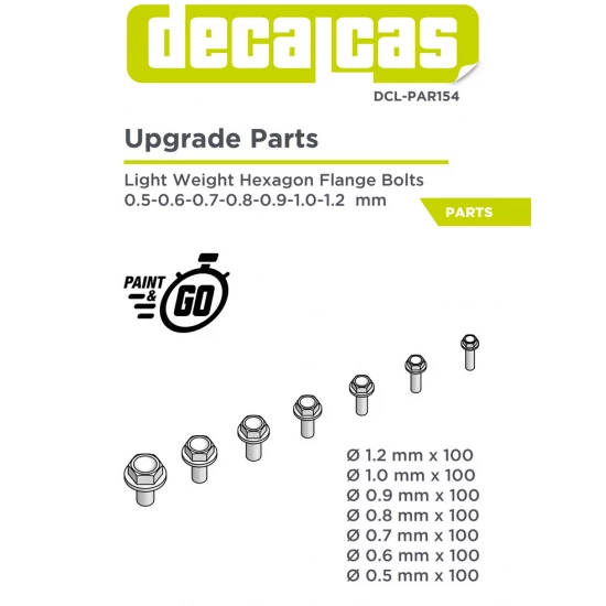 Fasteners - Light Weight Hexagonal Flange Bolt 0.5 - 1.2 mm