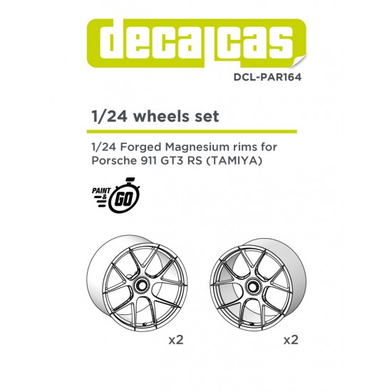 1/24 Porsche 911 992 GT3 RS Forged Magnesium Rims (2+2 units/each) for Tamiya #24370