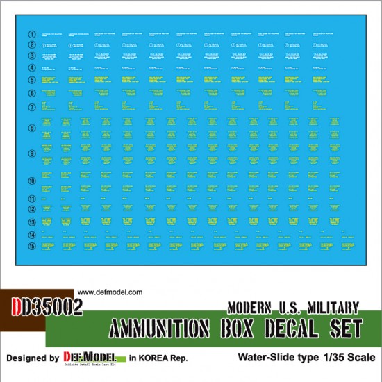 1/35 Modern US Ammunition Box Decals 