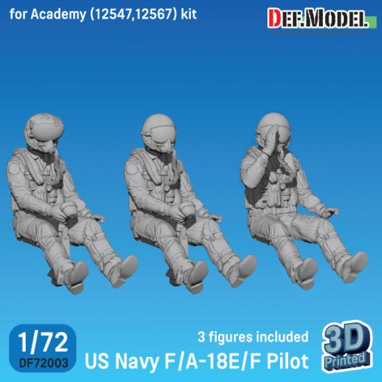 1/72 US Navy F/A-18E/F Pilot set for Academy kit (3 figures)