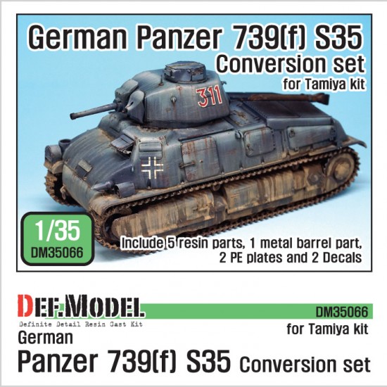 1/35 Somua S35 Panzer 739(f) Conversion Set for Tamiya kit
