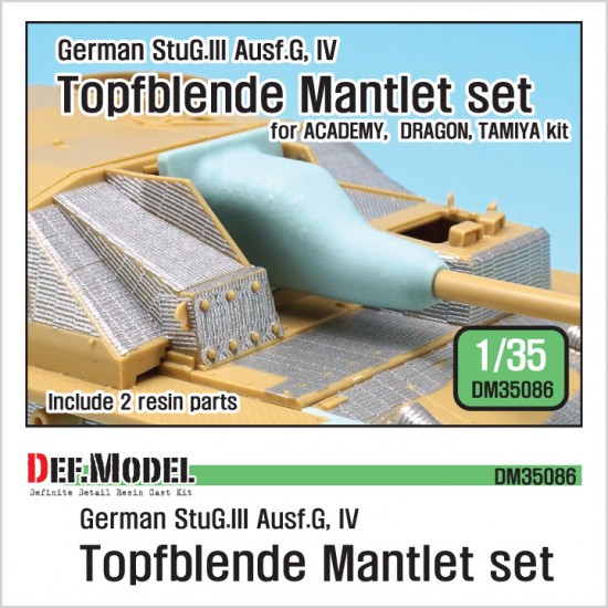 1/35 German StuG Topfblende Mantlet set for Academy/Dragon/Tamiya kits