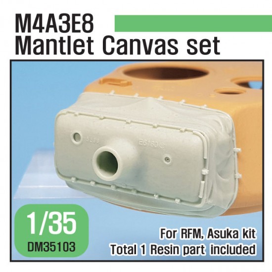 1/35 M4A3E8 Easy Eight Sherman Mantlet Canvas Cover for Rye Field Model/Asuka kits