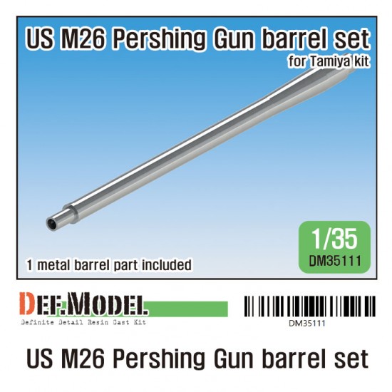 1/35 US M26 Pershing Gun Metal Barrel (without muzzle brake) for Tamiya kits