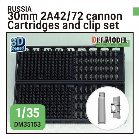 1/35 Russian 30mm 2A42 Cannon Cartridges and Clip set for BMP/VMPT/BMD kits