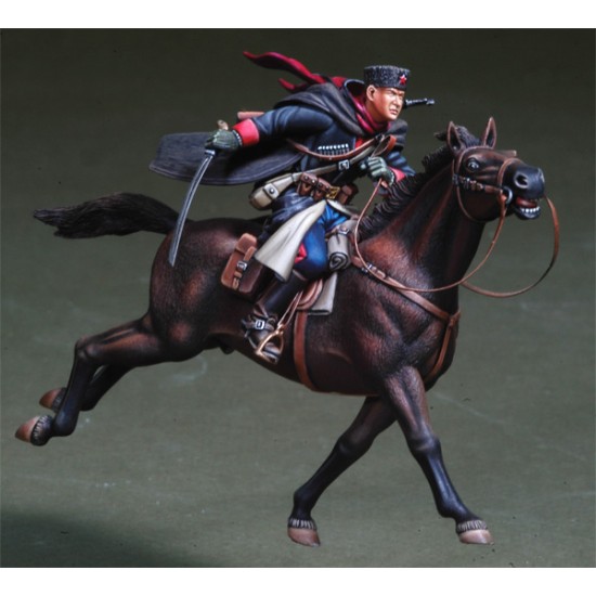 1/35 WWII Russian Cossack Cavalry Officer (1 Figure+1 Horse)
