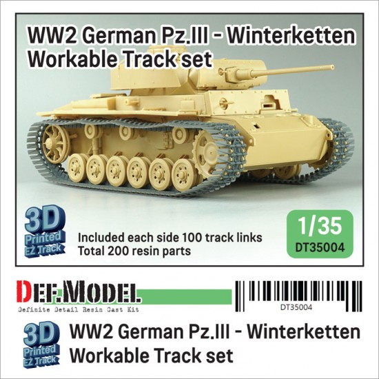1/35 WWII Pz.III Winterketten Workable Track set