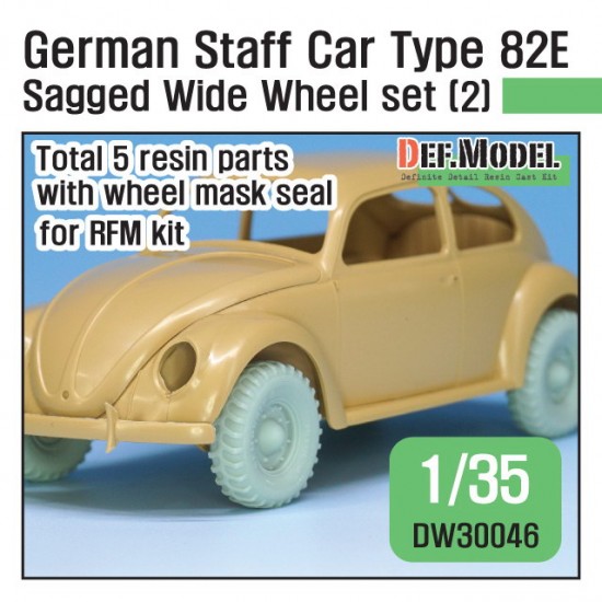 1/35 German Staff Car Type 82E Wheel set 02 Wide (Semperit) for Rye Field Model