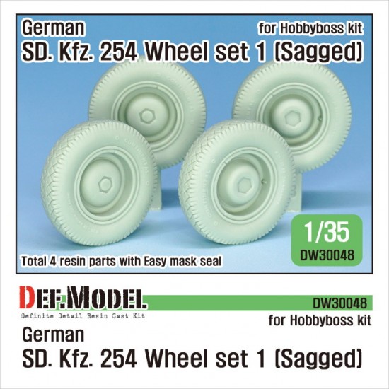 1/35 German SdKfz.254 Sagged Wheel set 01 for HobbyBoss kits