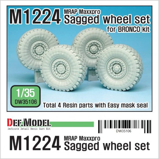 1/35 US M1224 MRAP Wheel Set for Bronco kits