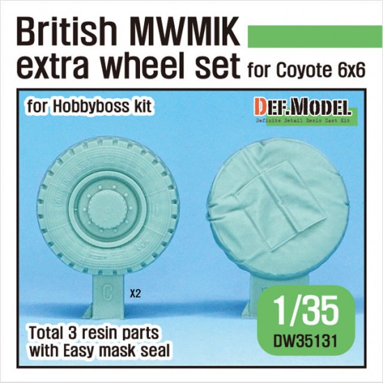 1/35 British MWMIK 6X6 Coyote Extra Sagged Wheel set for HobbyBoss kits