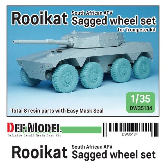 1/35 South African Rooikat AFV Sagged Wheel set for Trumpeter kits