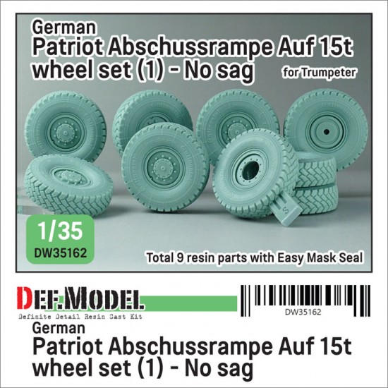 1/35 German Patriot Abschussrampe auf 15t mil gl Br A1 Lifted Up Wheel set #1 for Trumpeter kit