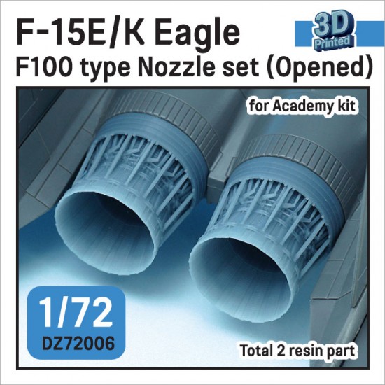 1/72 F-15E/K Eagle F100 type Nozzle set (Opened) for Academy kits