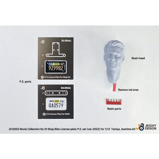 1/12 Movie Collection No.10 - Ninja Bike License Plate 2022 Detail set for Tamiya/Aoshima kits