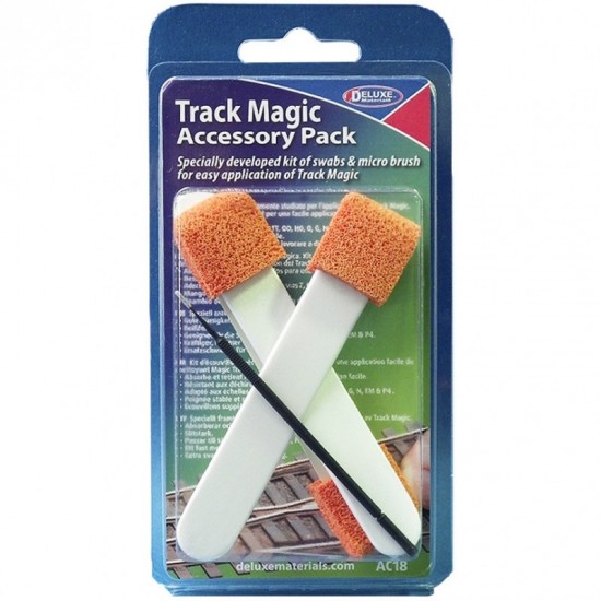 Track Magic Accessory Pack - Swabs (3pcs) w/Handles & Spare Sponge 