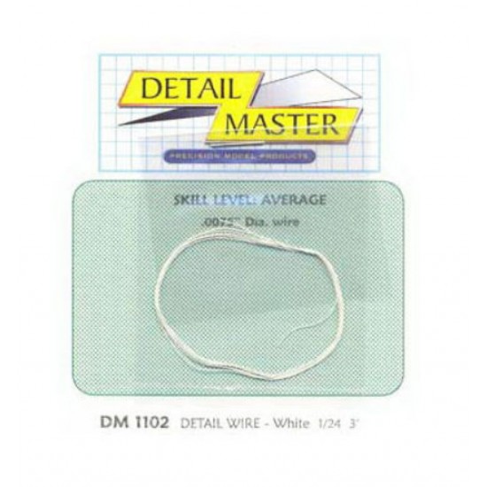 Detail Wire - White (Diameter: 0.0075"/0.19mm, 2 feet)