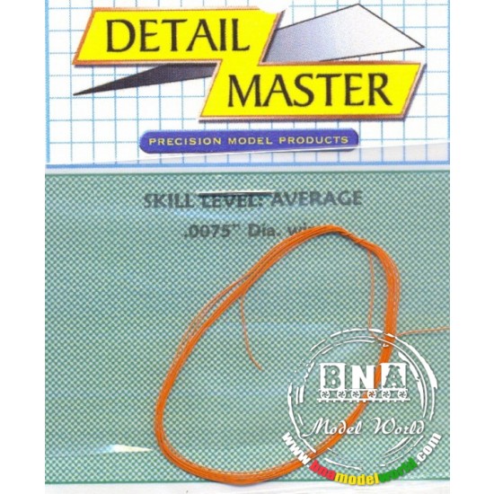 Detail Wire - Orange (Diameter: 0.0075"/0.19mm, 2 feet)