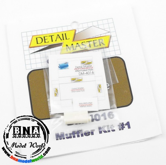 Detail Master 1/24, 1/25 Muffler Kit #1 (1x Resin Muffler, 1x Sticker, 1x Muffler Box ...