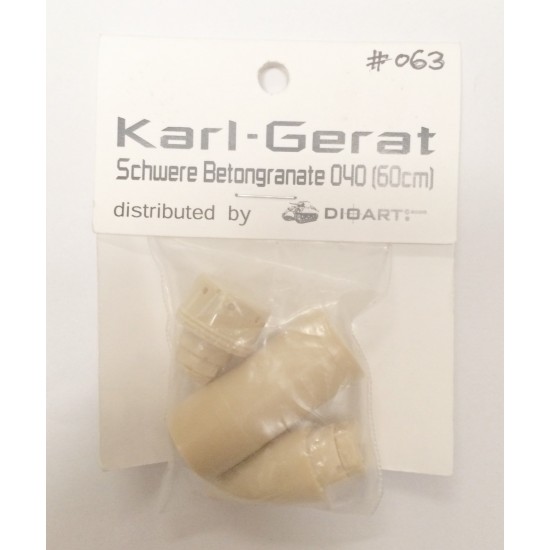 1/35 WWII Karl-Gerat Schwere Betongranate (60cm) (3pcs resin casting)