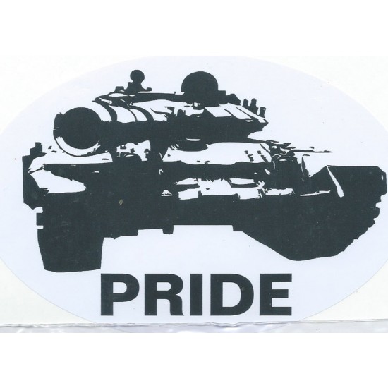 1/35 Tank Pride. Bumper Sticker (self adhesive waterproof vinyl)