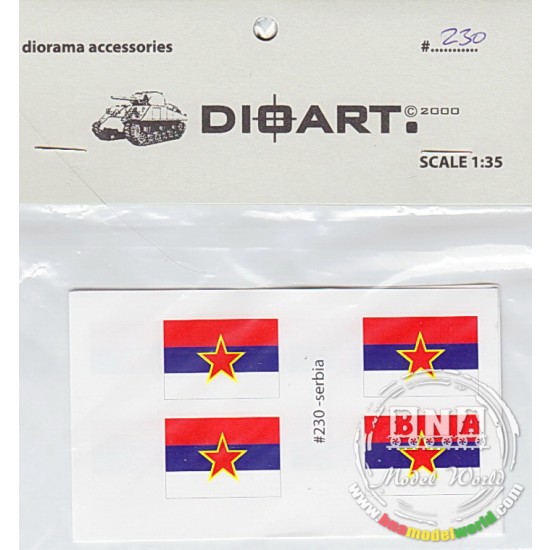 1/35 Modern Serbia, Flags (8 Double Sided)