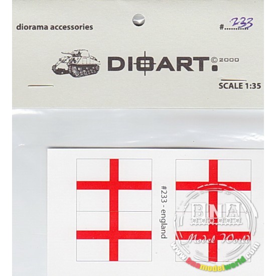 1/35 Modern England, Flags (8 Double-sided)