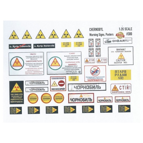 1/35 Modern Chernobyl Signs and Posters (full colour, 2 sheets)
