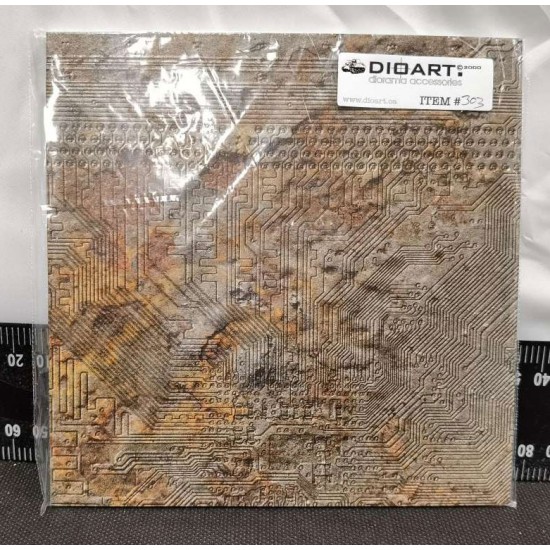 1/35 Sci-Fi - Futuristic Circuit 15.5cmx15.5cm 3mm Thick Base (1 pvc sheet)