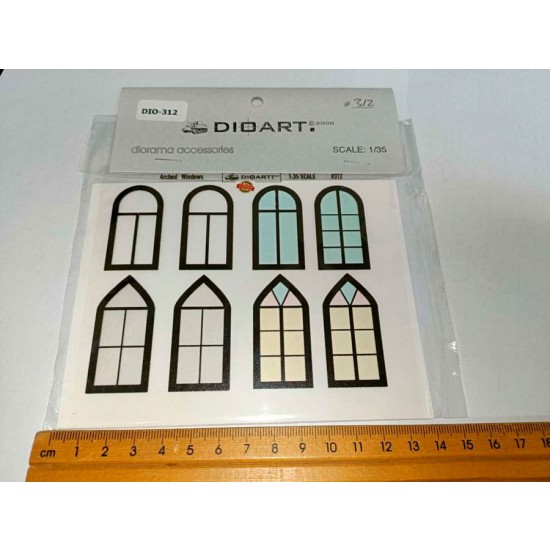 1/35 All Periods Arched Windows (full colour x1 sheet Clear Film)