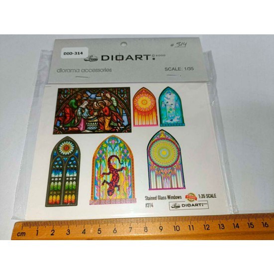 1/35 All Periods Stained Glass Windows (full colour x1 sheet Clear Film)