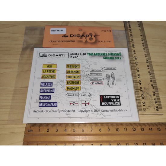1/48 1944 Ardennes Signage v2 (1 sheet, card)