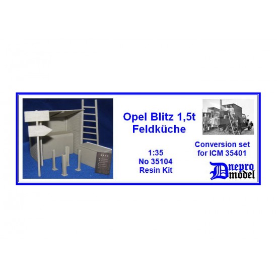 1/35 Opel Blitz 1.5 Ton Feldkuche Conversion Set for ICM kit #35401