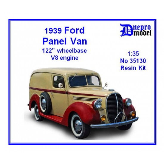 1/35 1939 Ford Panel Van 122 Wheelbase V8 Engine Resin Kit